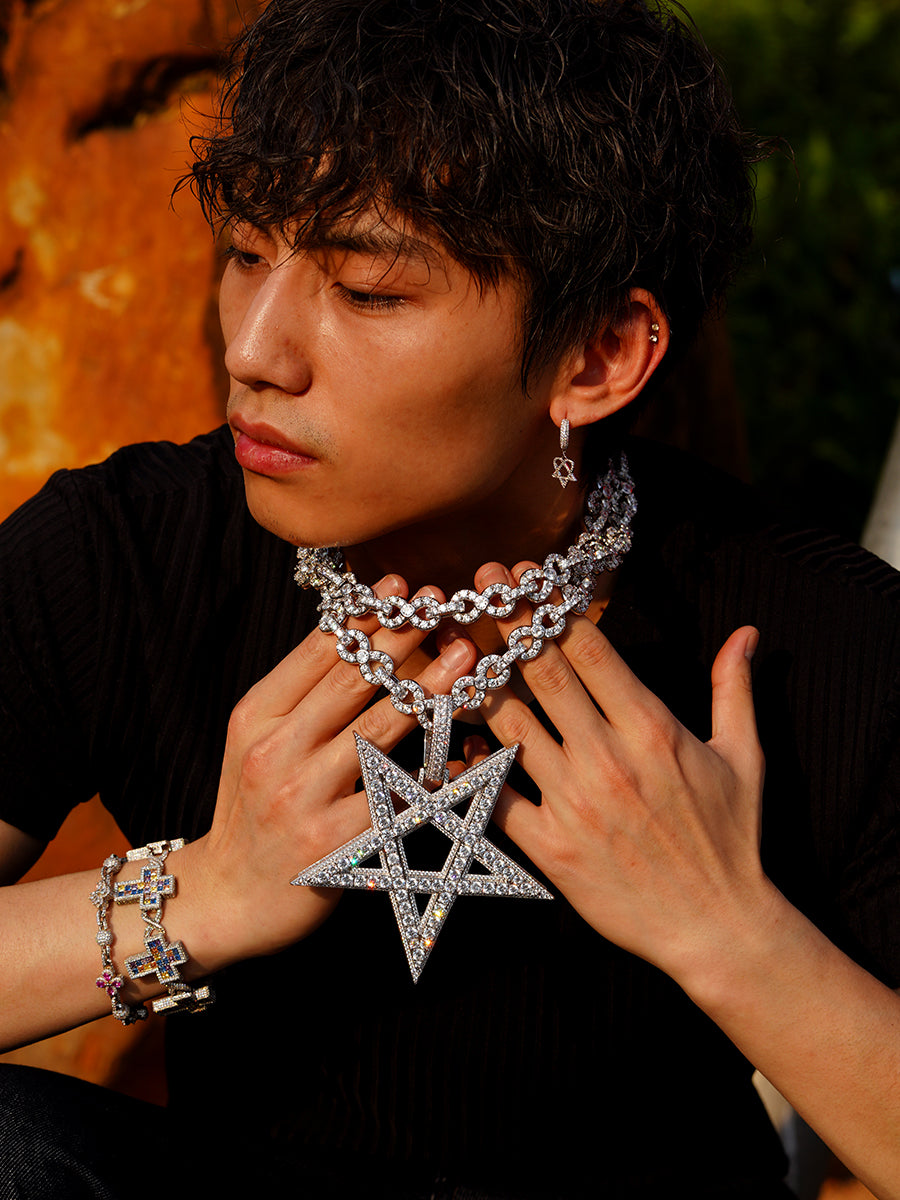 Playboi cartil opium Pentagram pendant