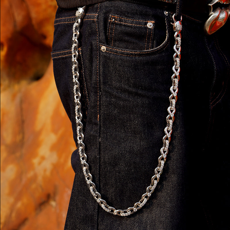 PLAYBOICARTI opium Pants zipper Trouser chains